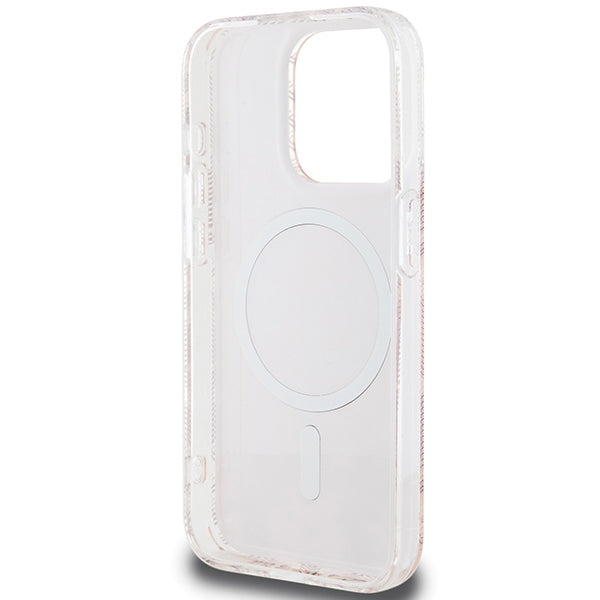 Guess IML GCube MagSafe case for iPhone 15 Pro Max - pink