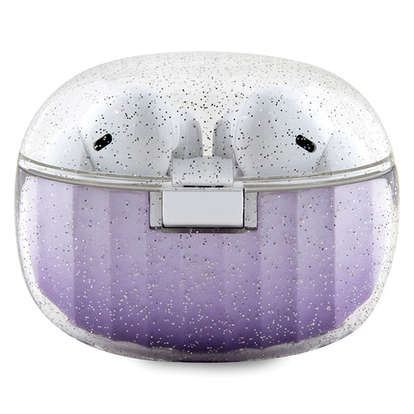Guess Glitter Gradient TWS Bluetooth headphones with docking station - purple