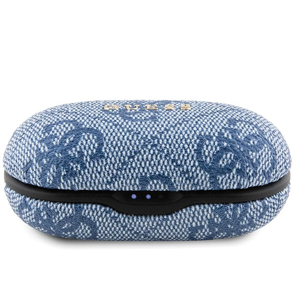 TWS Guess 4G Metal Bluetooth headphones with ENC docking station - blue