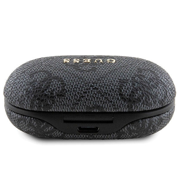 Guess 4G Metal TWS Headphones with ENC Charging Station - Black