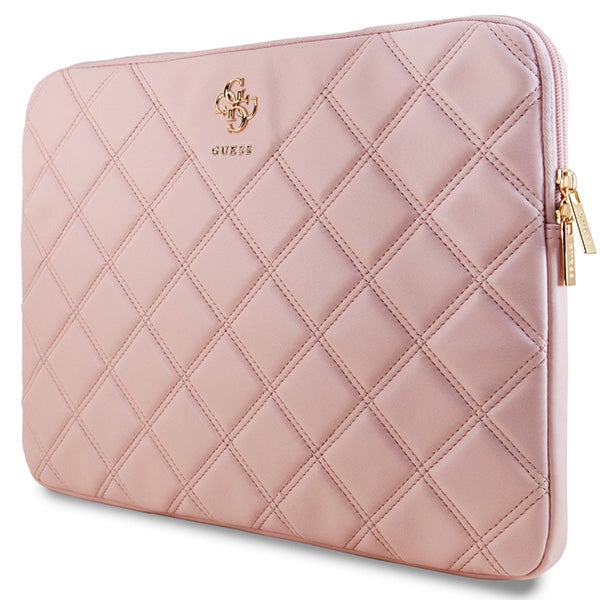 Guess Quilted 4G cover for a 16" laptop - pink