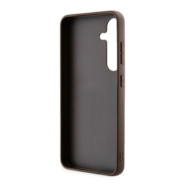Guess 4G Metal Gold Logo case for Samsung Galaxy S24 - brown