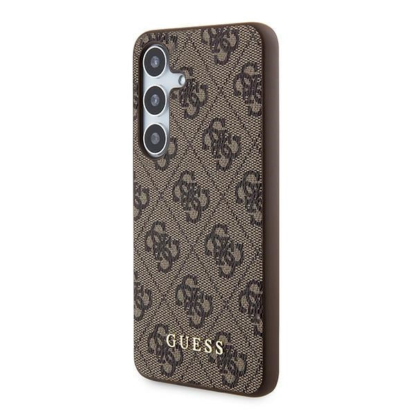Guess 4G Metal Gold Logo case for Samsung Galaxy A55 - brown