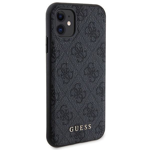 Guess 4G Metal Logo case set for iPhone 11 + 5000mAh MagSafe power bank - black