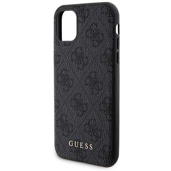 Guess 4G Metal Logo case set for iPhone 11 + 5000mAh MagSafe power bank - black