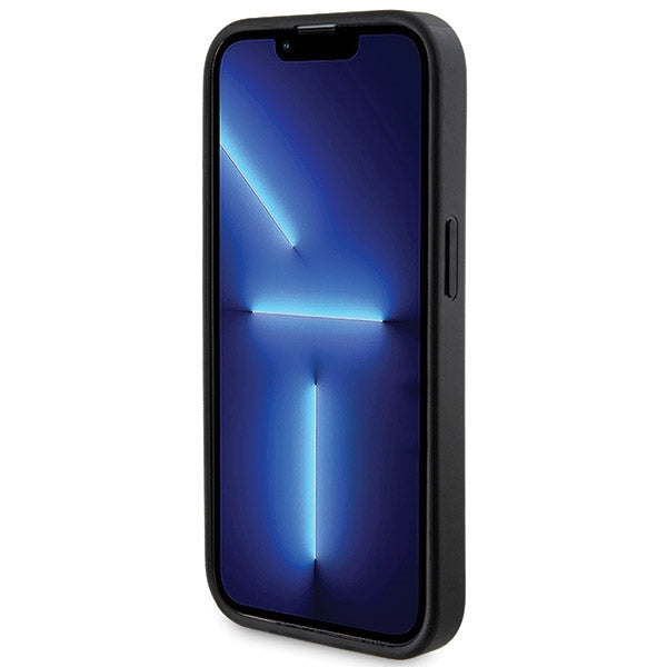 Guess 4G Metal Logo case set for iPhone 14 Pro + 5000mAh MagSafe power bank - black