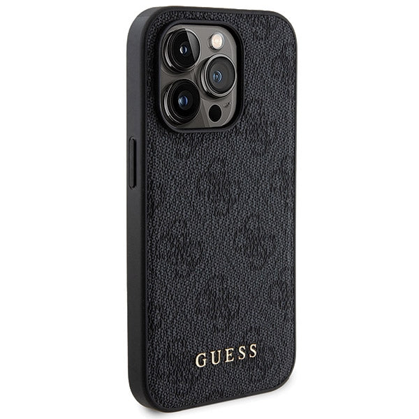 Guess 4G Metal Logo case set for iPhone 15 Pro + 5000mAh MagSafe power bank - black