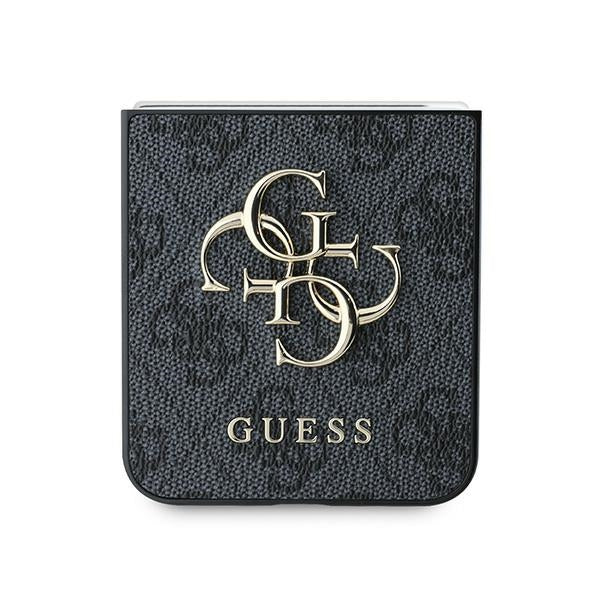 Guess Leather 4G Metal Logo Case for Samsung Galaxy Z Flip 6 - Black