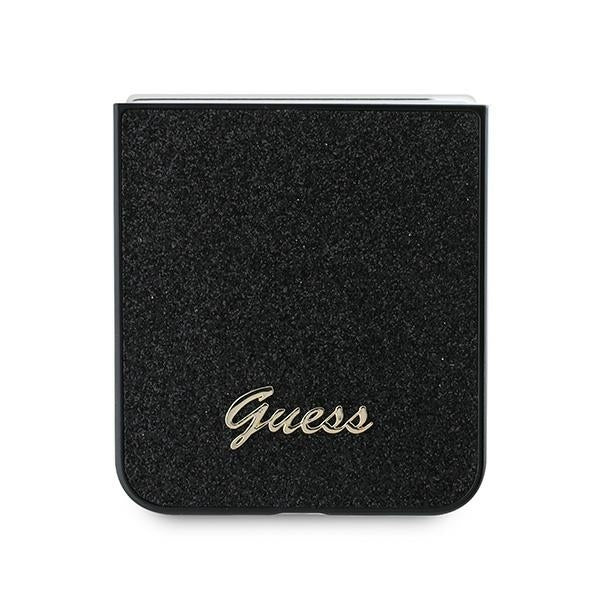 Guess 4G Glitter Script Case for Samsung Galaxy Z Flip 6 - Black