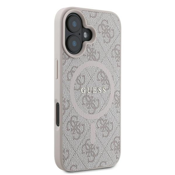 Guess 4G Ring Classic Logo MagSafe iPhone 16 Plus Case - Pink