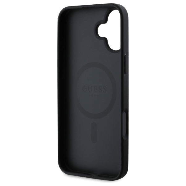 Guess 4G Ring Classic Logo MagSafe case for iPhone 16 - black