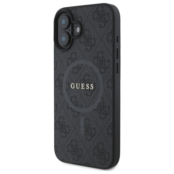 Guess 4G Ring Classic Logo MagSafe case for iPhone 16 - black