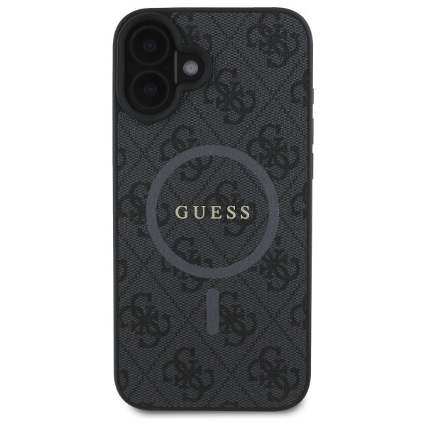 Guess 4G Ring Classic Logo MagSafe case for iPhone 16 - black