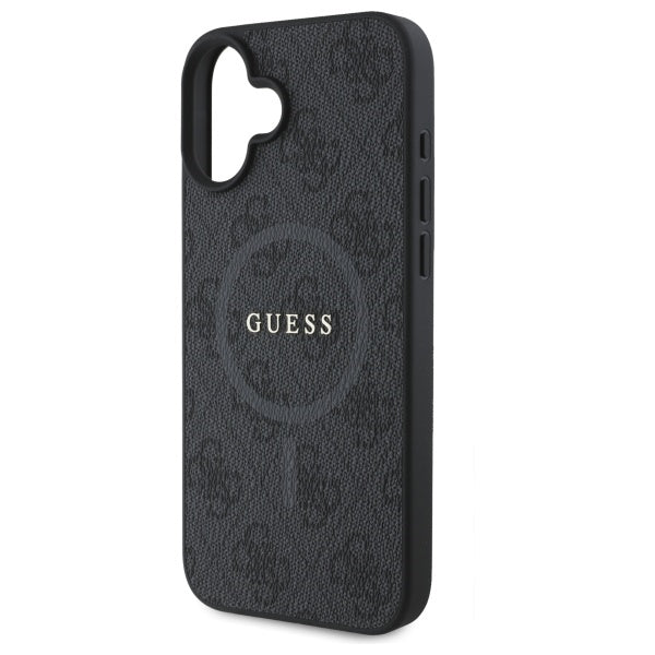 Guess 4G Ring Classic Logo MagSafe case for iPhone 16 - black