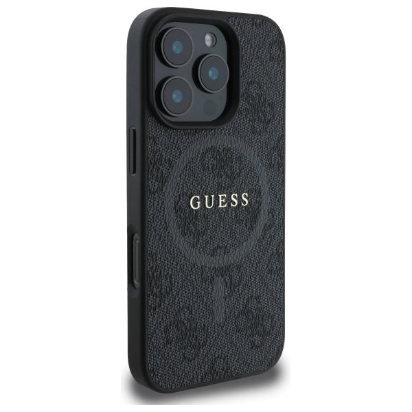 Guess 4G Ring Classic Logo MagSafe case for iPhone 16 Pro Max - black