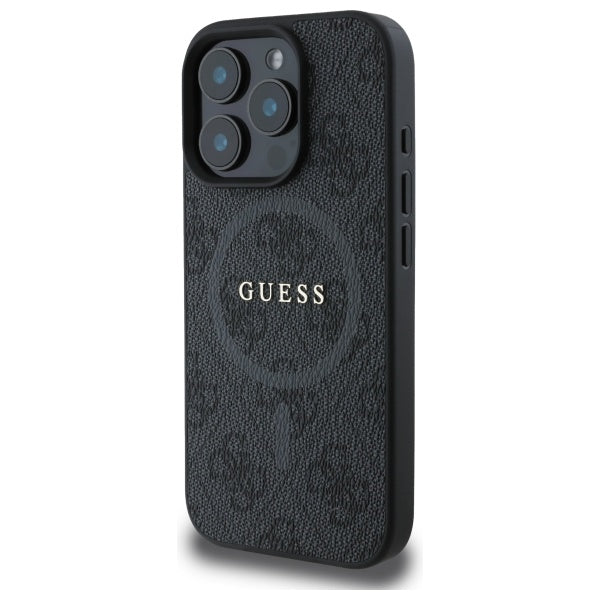 Guess 4G Ring Classic Logo MagSafe case for iPhone 16 Pro Max - black