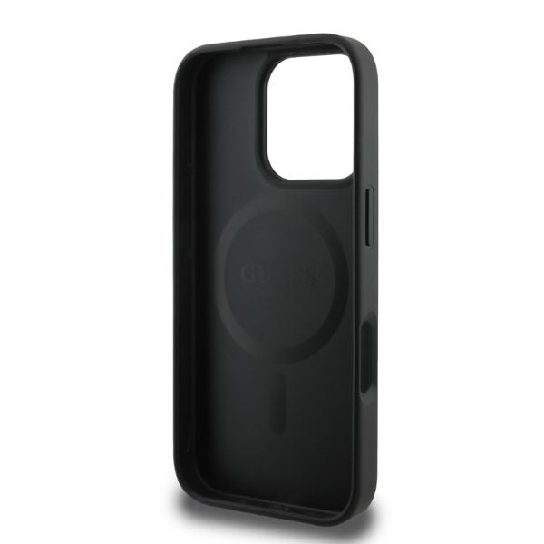 Guess 4G Printed Stripes MagSafe case for iPhone 16 Pro Max - black