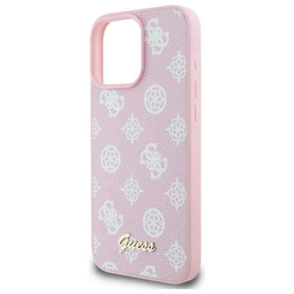 Guess Peony Script MagSafe iPhone 16 Pro Max Case - Pink