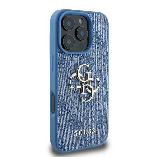 Guess 4G Big Logo Case for iPhone 16 Pro - Blue