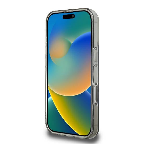 Guess IML Flowers Wreath MagSafe Case for iPhone 16 Pro - Black