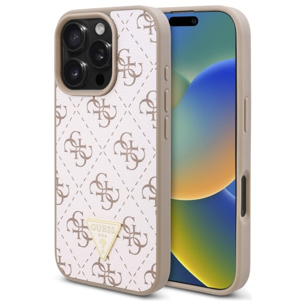 Guess New 4G Triangle Case for iPhone 16 Pro - White