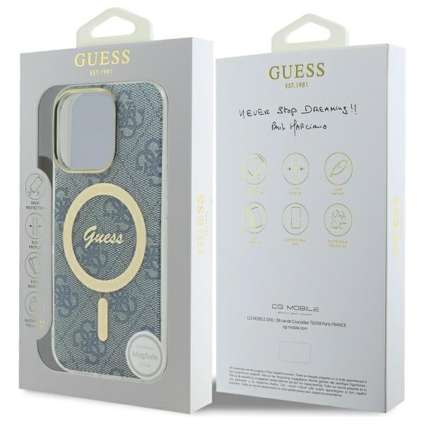 Guess IML 4G MagSafe iPhone 16 Pro Case - Blue