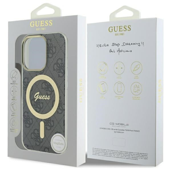 Guess IML 4G MagSafe iPhone 16 Pro Case - Black
