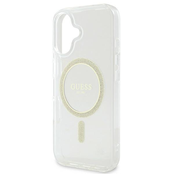 Guess IML Glitter Circle MagSafe iPhone 16 Case - Clear