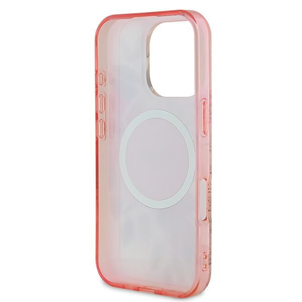 Guess IML Flower &amp; Tonal Circle MagSafe iPhone 16 Pro Max Case - Pink