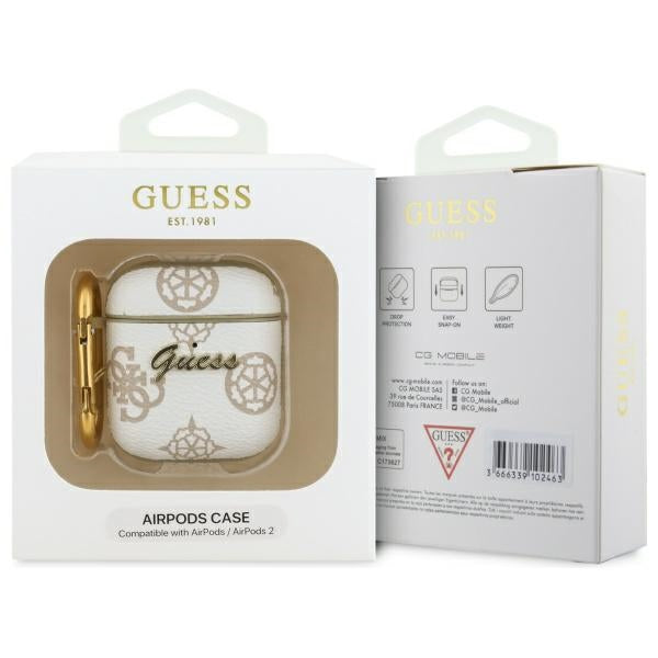 Guess GUA2PG4GPH AirPods 1/2 cover white/white 4G Hook