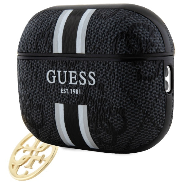 Guess GUAP2P4RPSK AirPods Pro 2 (2022/2023) cover black/black 4G Printed Stripes Charm