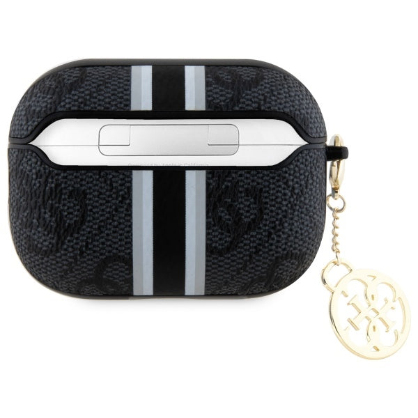 Guess GUAP2P4RPSK AirPods Pro 2 (2022/2023) cover black/black 4G Printed Stripes Charm