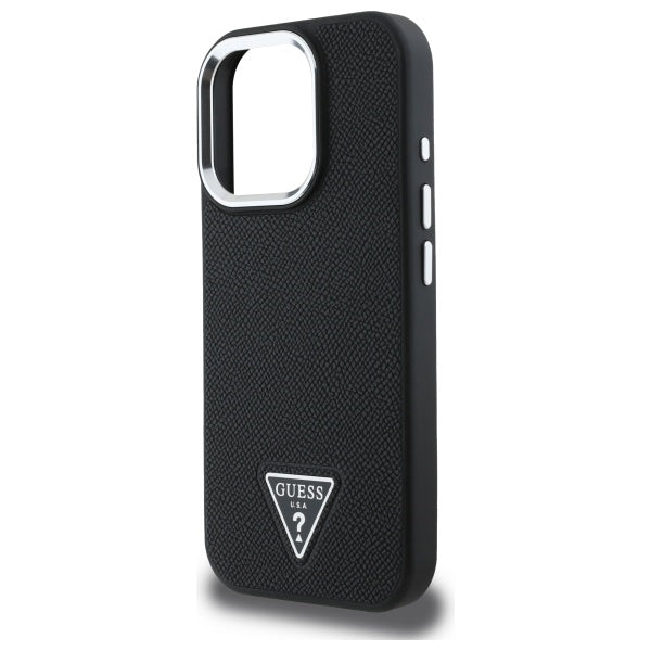 Guess GUHMP16XPGTSPSK iPhone 16 Pro Max 6.3" black/black hardcase Grained Triangle MagSafe