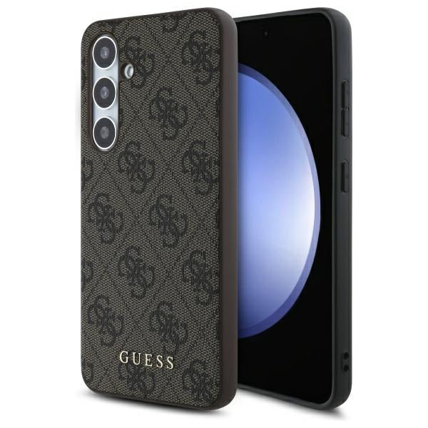 Guess GUHCS24FEG4GFBR S24 FE S721 brown/brown hardcase 4G Metal Gold Logo