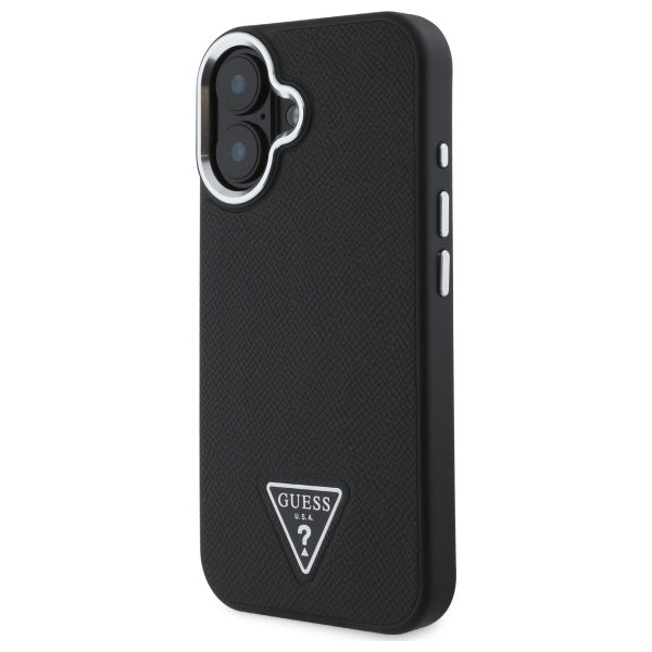 Guess GUHMP16MPGTSPSK iPhone 16 Plus 6.7" black/black hardcase Grained Triangle MagSafe