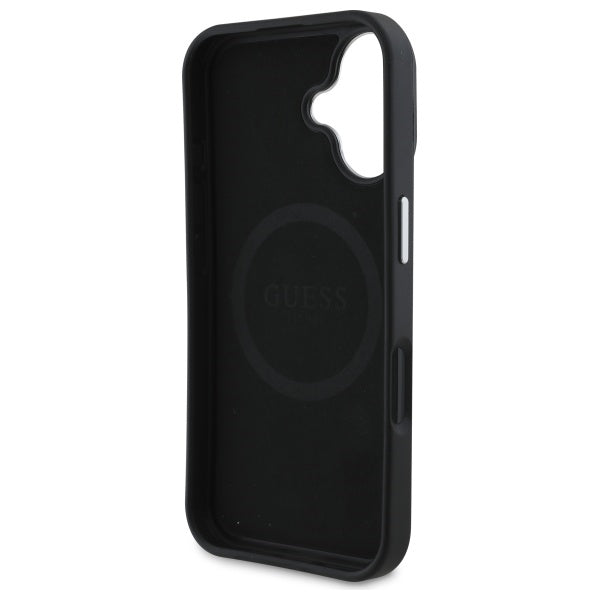 Guess GUHMP16MPGTSPSK iPhone 16 Plus 6.7" black/black hardcase Grained Triangle MagSafe
