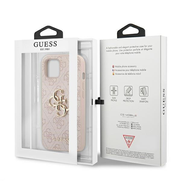 Guess 4G Big Metal Logo Case for iPhone 13 / 14 / 15 6.1" - Pink