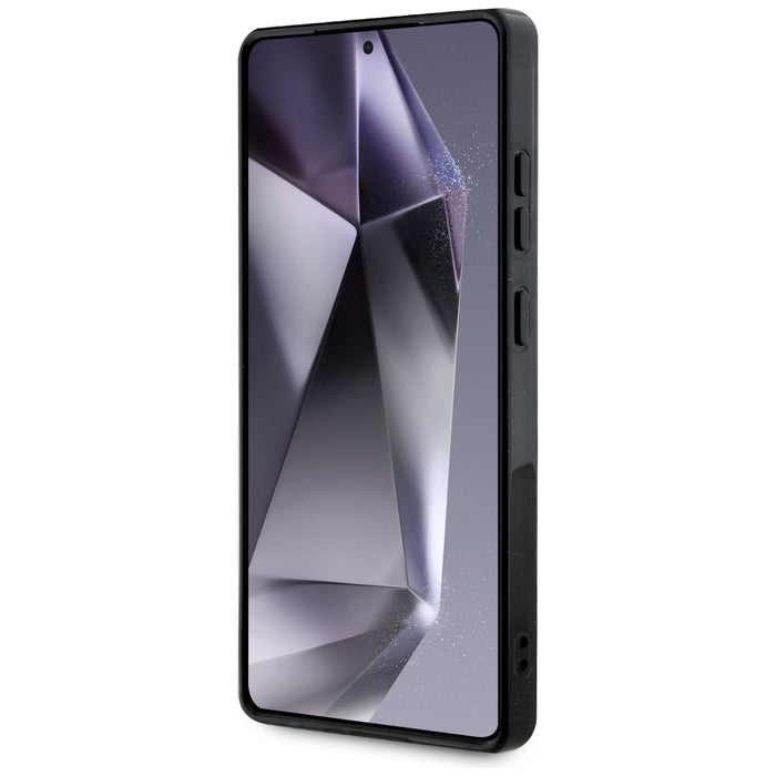 Guess 4G Glitter Triangle Buttons MagSafe Case for Samsung Galaxy S25 Ultra Black