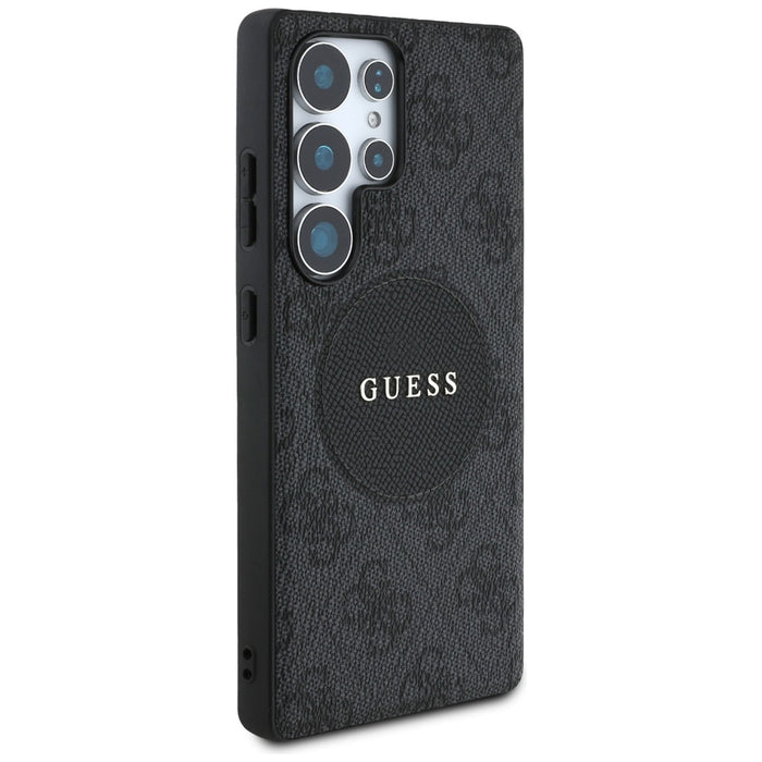 Guess 4G Round Patch Classic Logo MagSafe case for Samsung Galaxy S25 Ultra black