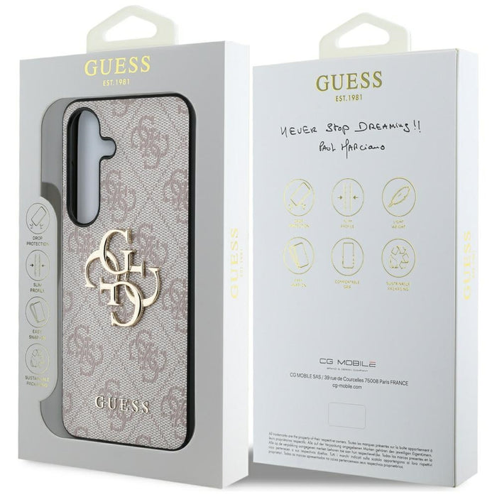 Guess Big 4G Logo Classic Logo Case for Samsung Galaxy S25 Pink