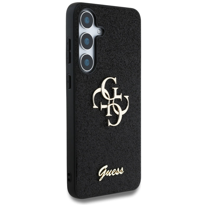 Guess Fixed Glitter Big 4G Metal Logo case for Samsung Galaxy S25 Plus black