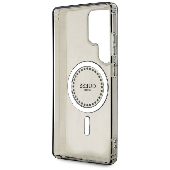 Guess Rhinestones Printed Classic Logo MagSafe Samsung Galaxy S25 Ultra case black