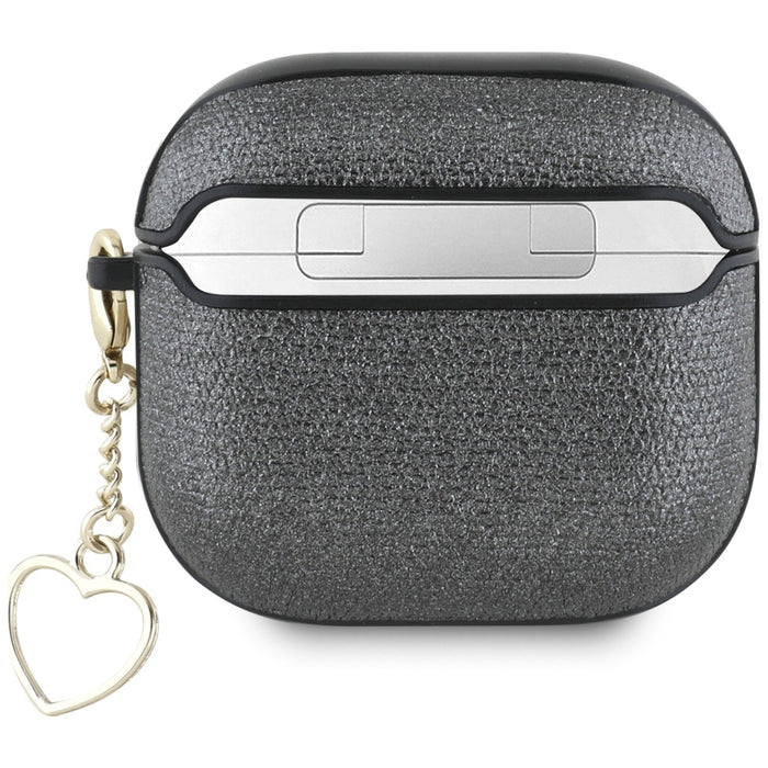Guess Metallic Script Charm Case for AirPods 4 - Black