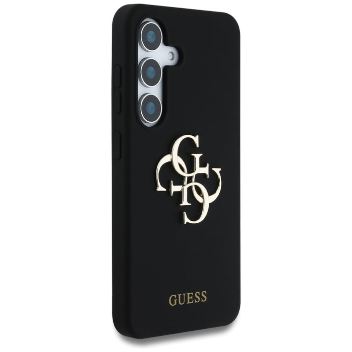 Guess Silicone Big 4G Logo Bottom Script case for Samsung Galaxy S25 - black