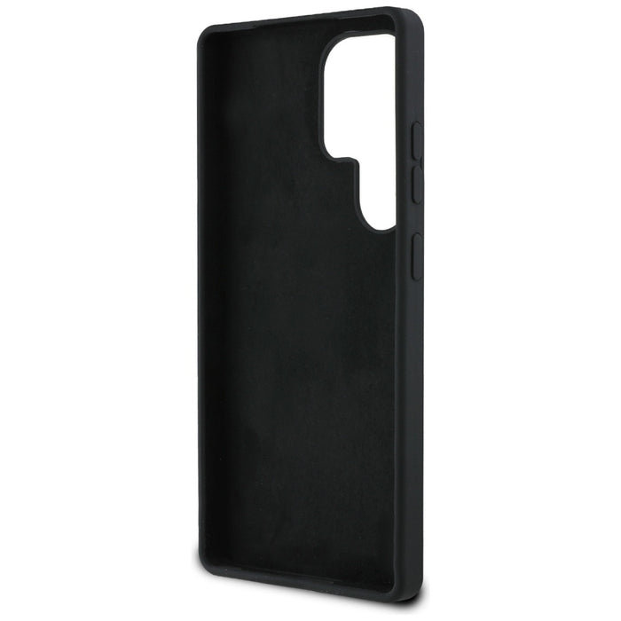 Guess Silicone Big 4G Logo Bottom Script case for Samsung Galaxy S25 Ultra - black