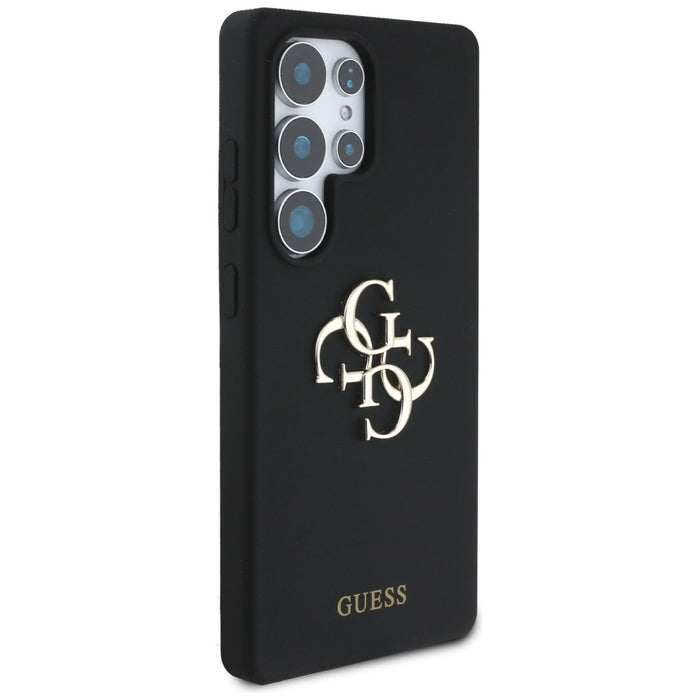 Guess Silicone Big 4G Logo Bottom Script case for Samsung Galaxy S25 Ultra - black