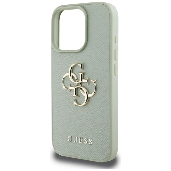 Guess Grained Big 4G Logo Small Classic Logo case for iPhone 16 Pro - green