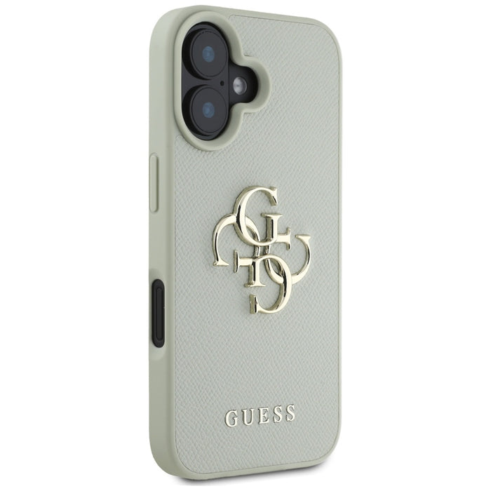 Guess Grained Big 4G Logo Small Classic Logo case for iPhone 16 - green
