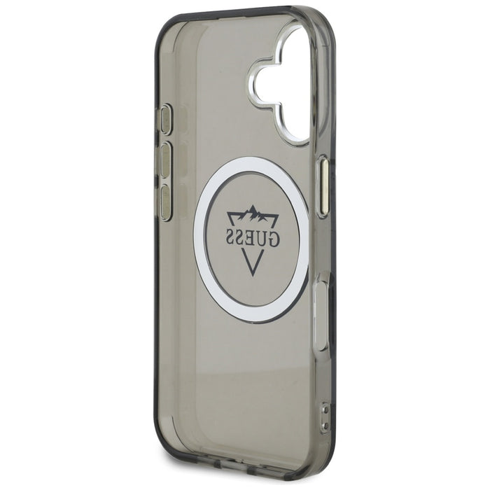 Guess IML Metal Mountain Logo MagSafe case for iPhone 16 - black