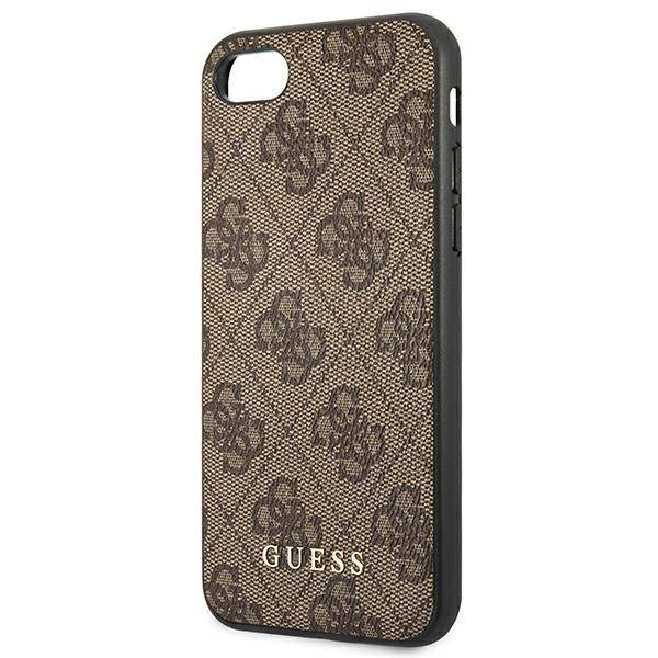 Guess 4G Metal Gold Logo Case for iPhone SE 2022 / 2020 / 7 / 8 - Brown